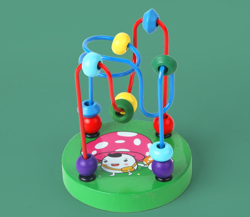 Baby Early Education Learning Toys (Wooden mini cartoon beads)