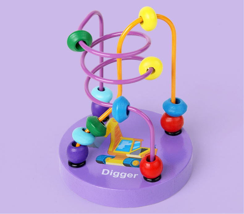 Baby Early Education Learning Toys (Wooden mini cartoon beads)