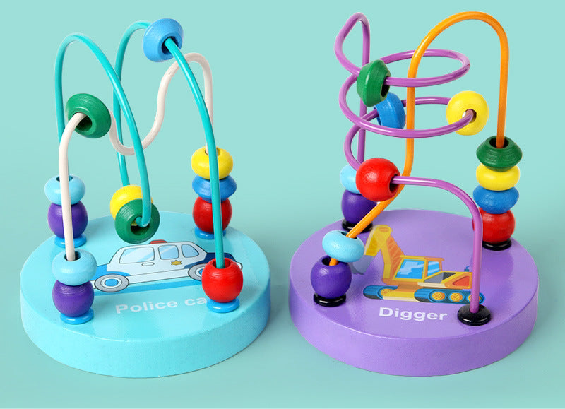 Baby Early Education Learning Toys (Wooden mini cartoon beads)