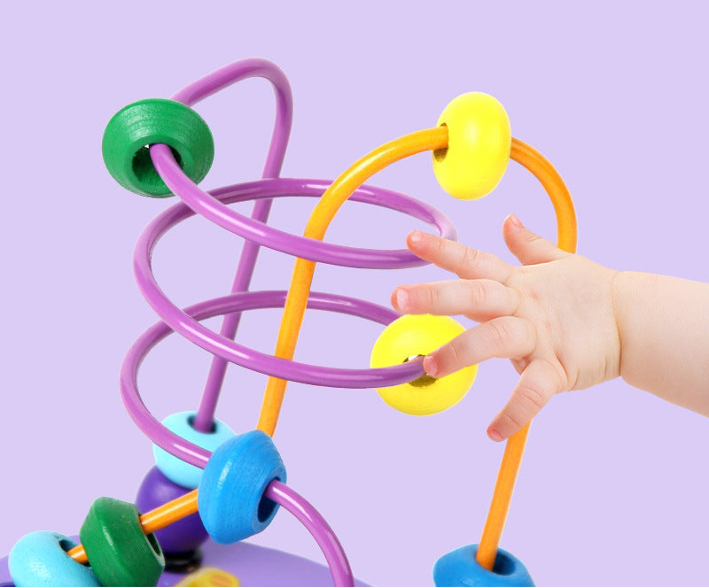 Baby Early Education Learning Toys (Wooden mini cartoon beads)