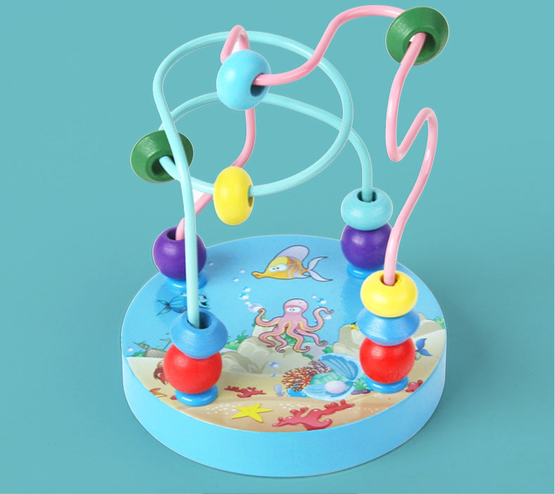 Baby Early Education Learning Toys (Wooden mini cartoon beads)