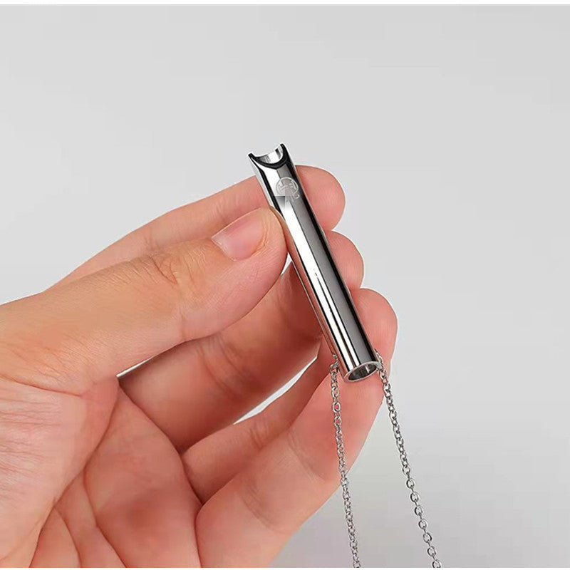 Stainless steel pressure-reducing necklace