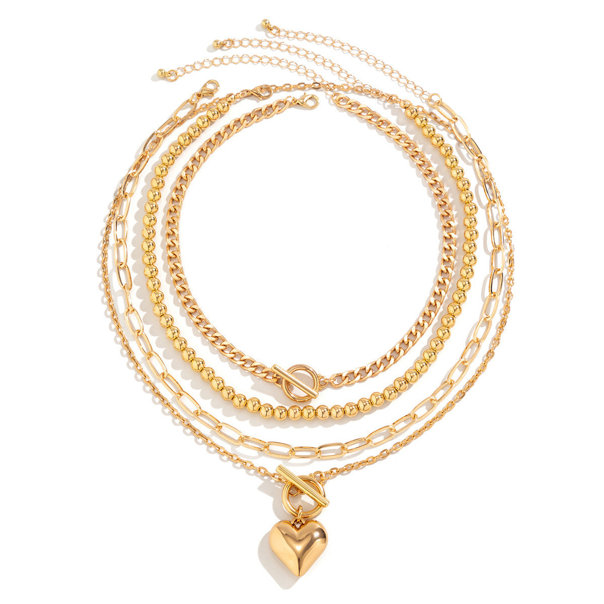 Versatile geometric OT buckle short love necklace