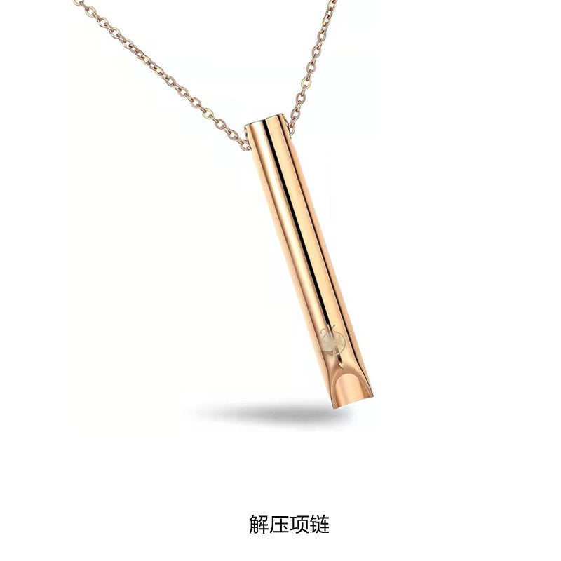 Stainless steel pressure-reducing necklace