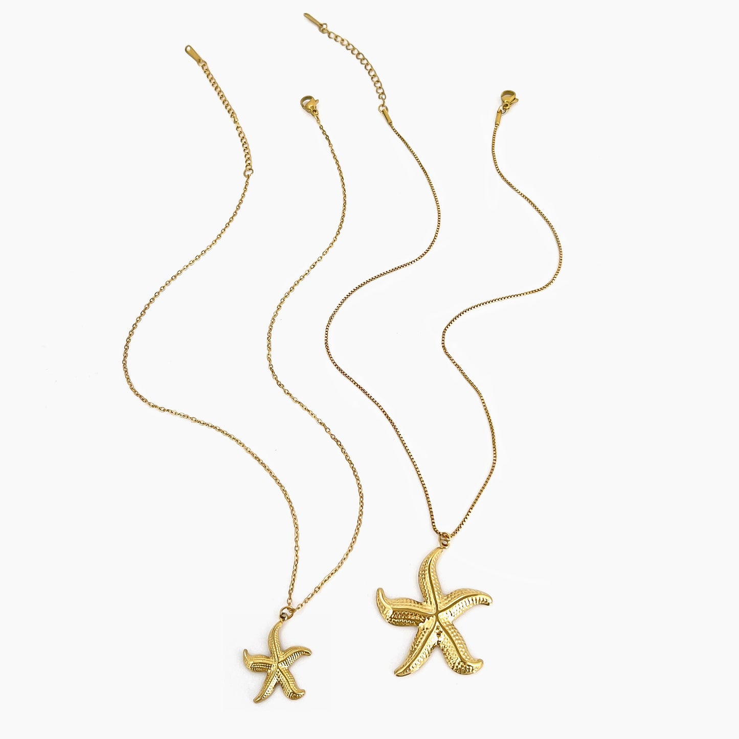 Stainless steel starfish, conch waterproof starfish ladies' necklace